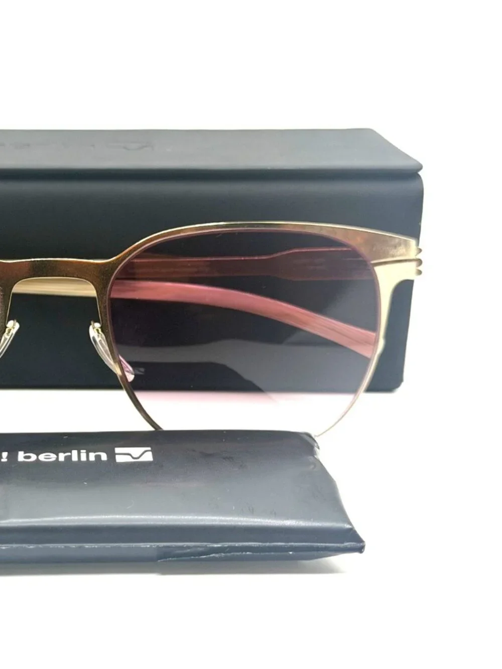 NEW IC! BERLIN WALLIS ROSE GOLD/PINK WOMEN SUNGLASSES 53MM 21 145